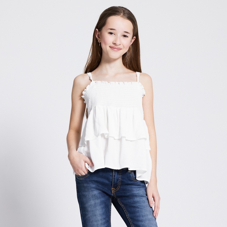 Frill top "Alissa" Off white